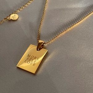 More Self Love Gold Pendant Necklace